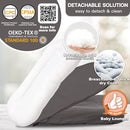 Baby Lounger - Snuggle Cozy Me Infant Lounger for Newborns | Breathable & Soft, Portable Awake-Time Pad, Essential Baby Gift- Grey (Lounger Cover Included) by TinyTreasures Baby Boutique