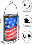 Hanging Solar Lantern Outdoor Decorative Waterproof LED Solar American Flag Lights Tabletop Lamp for Outdoor Patio Garden by GreenHaven Gardens