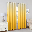 HOMEIDEAS Yellow Ombre Blackout Curtains 52 X 63 Inch Length Gradient Room Darkening Thermal Insulated Energy Saving Grommet 2 Panels Window Drapes for Living Room, Bedroom by TinyTreasures Baby Boutique