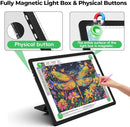 Zocelight Rechargeable A3 Light Board with Built-in Stand,Super Bright Magnetic Light Box for Tracing,Wireless Light Pad for Diamond Painting,Side Buttons,5000mAH Battery,LED Light Table for Drawing by TinyTreasures Baby Boutique