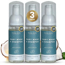SoCal Suds & Company 2oz Organic Foaming Baby Wash & Shampoo - Fragrance Free- 3 Pack by TinyTreasures Baby Boutique