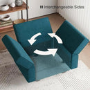Belffin Modular Sectional Sleeper Sofa Couch with Storage Ottoman Convertible Sectional Couches for Living Room Terry Reversible Chaise. Peacock Blue Sofa by CozyNest Decor