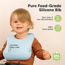 KeaBabies 2-Pack Silicone Baby Bibs for Eating - Sturdy Food-Grade Silicone Bibs for Babies Girl, Boy, Large Food Catcher, Clean & Put On Easily, Waterproof Toddler Feeding Essentials (Ocean) by TinyTreasures Baby Boutique