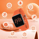 Kids Watches for Girls Boys Digital Sport Watch with Step Counter Pedometer Vibration Alarm Clock, No App Waterproof Fitness Tracker Kids Watch Boys Girls Teens Students Ages 5-16 by TinyTreasures Baby Boutique