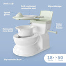 Real Feel 2-in-1 Potty with Wipes Storage, Flushing Sounds & Disposable Liners - Realistic Toilet - Easy to Clean & Assemble - Jool Baby (Sage) by TinyTreasures Baby Boutique