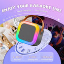 【2025 Newest】 Mini Karaoke Machine for Kids Girls & Boys - Portable Bluetooth Speaker with 2 Wireless Microphones - Kids Birthday Gifts for Ages 4-10 - Kids' Instrument Accessories - Space Gray by TinyTreasures Baby Boutique