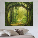 FENDROM Enchanted Forest Tapestry Nature Sunshine Lanscape Green Tree Cave Tapestries Wall Hanging For Living Room Bedroom Home Decorations by CozyNest Decor