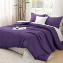 Litanika Purple Comforter Set Twin/Twin XL Size, 2 Pieces Lightweight Solid Bedding Comforter Set, All Season Fluffy Bed Set (66x90In Comforter & 1 Pillowcase) by CozyNest Decor