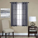 MIUCO Semi Sheer Curtains Poly Linen Textured Solid Grommet Curtains 63 Inches Long for Living Room 2 Panels (2 x 37 Wide x 63" Long) Charcoal Grey by CozyNest Decor