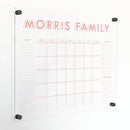 Personalized Clear Acrylic Calendar for Wall, Calendar Whiteboard for Wall, Dry Erase Wall Calendar, Wall Calendar Organizer System for Home (Block, Blush, 23"W x18.5"H) by TinyTreasures Baby Boutique