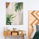 Abstract Boho Tapestry, Mid Century Tropical Tree Leaves Modern Geometric Arch Bohemian Botanical Tapestry, Home Aesthetic Wall Hanging Art Decor for Living Room Bedroom Dormitory 50x60 Inch by CozyNest Decor