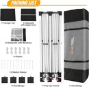 HOTEEL 10x20 Pop up Canopy with 6 Sidewalls, One Push Instant Setup Outdoor Canopy Tent with Reinforce Rod, Weight Bag, for Parties, Events, Black by GreenHaven Gardens