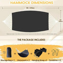ANYOO Cotton Hammock Portable Camping Hammocks for Hanging Sturdy Garden Comfortable Fabric Hammock with Tree Straps Up to 660lbs with Travel Bag for Camping Outdoor/Indoor Patio Backyard by GreenHaven Gardens
