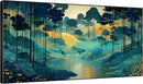 SIGNWIN 30"x60" Extra Large Framed Wall Art Whimsical Fantasy Forest, Vibrant Nature Landscape for Home Living Room Bedroom Decor (Frame Assembly Required) by CozyNest Decor