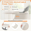 BABY JOY Convertible Baby High Chair, 3 in 1 Wooden Highchair/Booster/Chair with Removable Tray, Adjustable Legs, 5-Point Harness, PU Cushion and Footrest for Baby, Infants, Toddlers (Gray) by TinyTreasures Baby Boutique