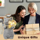Cat Garden Statue with Solar Ball Light 7.3" Resin Cat Figurine Waterproof for Front Proch Patio Lawn Yard Balcony Decor Birthday Housewarming Gifts for Women Sister Girlfriend Grandma by GreenHaven Gardens