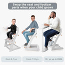 FORNEL Modern White Wooden High Chair | The Forever Chair That Grows from Toddler to Adult (200 lb) | Sleek, Easy-to-Clean Scandinavian Design by TinyTreasures Baby Boutique
