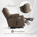 Power Lift Recliner Chair for Elderly with Extended Footrest, Infinite Position Lay Flat Recliner Chair for Adult W/Massage & Heating, Adjustable Headrest, 3-Motor Zero Gravity,Cup Holder, Fabric by CozyNest Decor