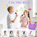 Mini Karaoke Machine Toys Gifts,Kids Portable MP3 Player with 2 Wireless Microphone and LED,Christmas Birthday Gifts for Girls Boys 3 4 5 6 7 8+ Year Old (Purple) by TinyTreasures Baby Boutique