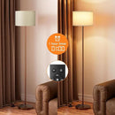 Ambimall Floor Lamps for Living Room with Remote Control and Stepless Dimmable Colors Temperature & Brightness, 9W Bulb Included(Beige Lampshade & Brown Pole) by CozyNest Decor