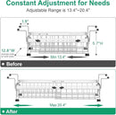 GSlife in Sink Dish Drying Rack - Capacity Expandable Stainless Steel Over Sink Dish Drainer Drying Rack (13.4''-20.4'') with Silicone Mat for Kitchen Counter Large Capacity, Black by CozyNest Decor