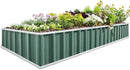KING BIRD Raised Garden Bed 101" x 36" x 12" 4 Installation Methods for DIY Galvanized Steel Metal Planter Kit Box with 2 Pairs of Gloves (Green) by GreenHaven Gardens