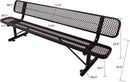 4/6/8 Feet Park Bench for Outside Heavy Duty Metal, Garden Benches Outdoor Bench with Backrest & Portable Frame, for Shopping Malls Stores Parks Patios Decks, Black by GreenHaven Gardens