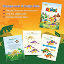 Drama Planet Dinosaur Air Dry Clay Kit – Create 5 Dinosaur Models with 12 Colors of Modeling Clay, Instruction Guide – Fun & Educational Craft Set for Kids by TinyTreasures Baby Boutique