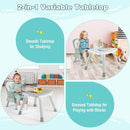 HONEY JOY 8 in 1 Baby High Chair, Convertible Highchair for Babies and Toddlers/Table and Chair Set/Building Block Table/Booster Seat/Stool/Toddler Chair with Safety Harness (Green) by TinyTreasures Baby Boutique