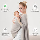 Nursing Cover for Breastfeeding – Privacy Breast Feeding Covers for Women – Soft Lyocell Fabric, Lightweight & Breathable – Multi-Use Scarf, Shawl, Baby Blanket – One Size – with Laundry Bag by TinyTreasures Baby Boutique