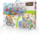 Yookidoo Baby Gym Lay to Sit-Up Playmat. 3-in-1 Newborns Activity Center with Tummy Time Toys, Pillow & Infant Miror. 0-12 Month by TinyTreasures Baby Boutique