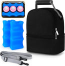 Accmor Breastmilk Cooler Bag with Ice Pack, Breast Pump Bag with Cooler Fits 6 Bottles, Double Layer Breast Milk Cooler Travel Bag for Nursing Mom Daycare, Work, Travel by TinyTreasures Baby Boutique
