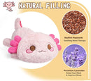 Cuckool Pink Axolotl Stuffed Animals, Microwavable Stuffed Animals Heating Pad for Cramps, Pain Stress Relief, Heatable & Coolable Lavender Scented Plush Toys for Anxiety, Women & Kids Bedtime by TinyTreasures Baby Boutique