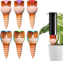 Hunthawk Plant Watering Stakes Owl, Self Watering Spikes Automatic Terracotta Spiral Devices with Irrigation Watering System for Outdoor Indoor Plants 6 Pcs by GreenHaven Gardens