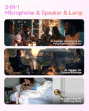 Wireless Bluetooth Karaoke Microphone, 5-in-1 Portable Handheld Mic Speaker with Dynamic Lights, Karaoke Microfono for Car Travel Home Party, Music Record, Duet Singing Gifts for Adults Kids (Pink) by TinyTreasures Baby Boutique