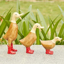 GUTE Duck Yard Decorations Yard Art Garden Puddle Ducks with Spotted Wellies Boots, Set of 3 - Garden Decor Statues, Duck Figurine Statue - Waterproof Indoor & Outdoor Lawn Gnome Ornament by GreenHaven Gardens