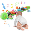 Baby Toys 6-12 Months Music Caterpillar Infant Toys Stuffed Animals 0-3-6 Months Tummy Time Teething Sensory Toys with Mirror Rattle&Pull String for Boys Girls Birthday Gifts|Grass Green,Leafy by TinyTreasures Baby Boutique