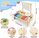 Kids Drum Set,Baby Musical Instrument for Toddler,Wooden Xylophone for Toddlers with Baby Drum Set and Wind Chime,Montessori Musical Instruments Toys for Kids,Musical Toys for Toddlers Birthday Gift by TinyTreasures Baby Boutique