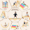 Pikler Triangle Set with Cushion, Montessori Climbing Set, Indoor Climb Toys, Indoor Playground Jungle Gyms, 9 Combinations Climbing Toy Set for Toddler, Baby, Kids 1-4 by TinyTreasures Baby Boutique