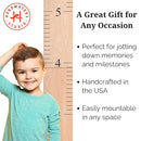 Wooden Growth Chart – Kids Height Chart, Wall Measurement for Kids, Height Chart for Wall, Growth Ruler for Children – Our Growing Family, Natural (63"x6.7") by TinyTreasures Baby Boutique