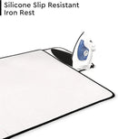 Encasa Homes Ironing Mat/Pad - Metallic Silver (Small 28"x20") with 5mm Foam Padding & Silicone Iron Rest for Steam Pressing on Tabletop or Bed - Heat Reflective, Portable, Quilting by CozyNest Decor