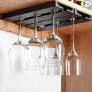 2Pcs Wine Glass Holder，Stemware Rack Plastic Punch-free Hanging Under Cabinet for Bar,Kitchen and Restaurant (black) by CozyNest Decor