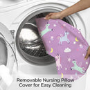 Little Grape Land Nursing Pillow for Infants, Breastfeeding Pillows, Baby Support Pillow for Nursing, Bottle Feeding, Tummy Time with Machine Washable Cover & Breathable Filling (Unicorn) by TinyTreasures Baby Boutique