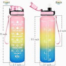 Enerbone Water Bottle, Leakproof BPA & Toxic Free, Motivational Water Bottle with Times to Drink and Straw, Fitness Sports Water Bottle with Strap for Office, Gym, Outdoor Sports by CozyNest Decor