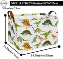 HIYAGON Rectangular Dinosaur Basket Baby Kids Storage Basket for Boys Cute Toy Box Bin Organizer Book Shelf Dinosaur Room Decor(Toy Dinosaur) by TinyTreasures Baby Boutique