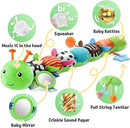 LIGHTDESIRE Baby Toys Musical Caterpillar,Infant Toys Stuffed Animals with Ruler Design,Mirror,Pull String&Ring Bell,Baby Teething Toys for Tummy Time Toys Newborn Gift 3 6 12 Months(Green,Leafy Limb) by TinyTreasures Baby Boutique
