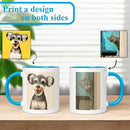 Personalized Coffee Mug, Custom Drawing Portrait Gift, Funny Customized Coffee Gift for Men & Women, Custom Mugs with Pictures, Light Blue 11oz Father's Day Mug by TinyTreasures Baby Boutique