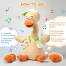 Talking Dancing Duck Toy Mimicking Recording Plush & Interactive Toy, Repeating What You Say, Neck Shaking Stuffed Toys, Talking Doll for Birthday Kids Gift for Boy & Girl by TinyTreasures Baby Boutique