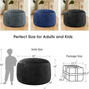 Bean Bag Chairs for Adults - Memory Foam Furniture BeanBag Chair - Kids/Teens Sofa with Soft Micro Fiber Cover - Round Fluffy Couch for Living Room Bedroom College Dorm - 5 ft, Carbon Black by CozyNest Decor