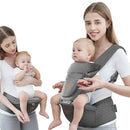 Baby Carrier with Hip Seat, Baby Carrier Newborn to Toddler, 6-in-1 Ways to Carry, All Seasons, Adjustable Baby Holder Carrier for Breastfeeding(Grey) by TinyTreasures Baby Boutique